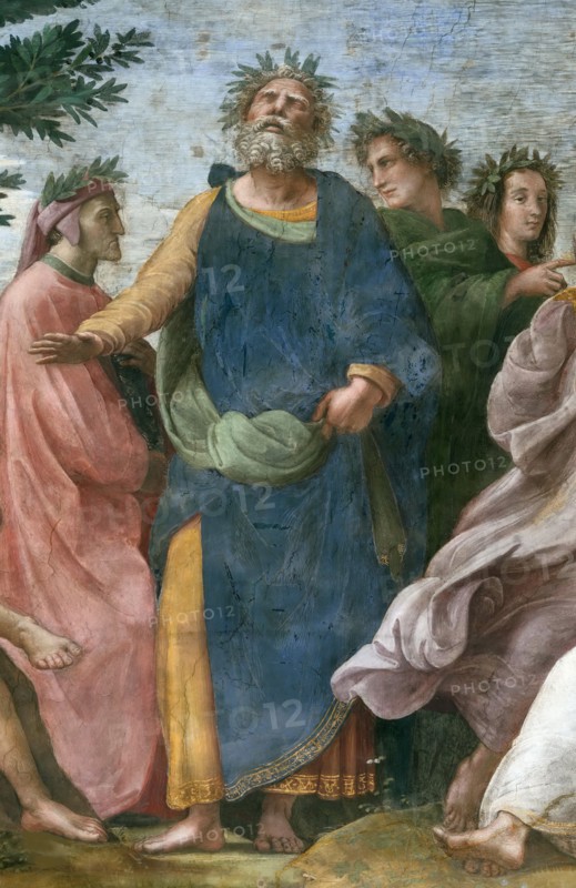 The Parnassus. Detail (Fresco in Stanza della Segnatura), ca 1510-1511. Creator: Raphael (Raffaello Sanzio da Urbino) (1483-1520).