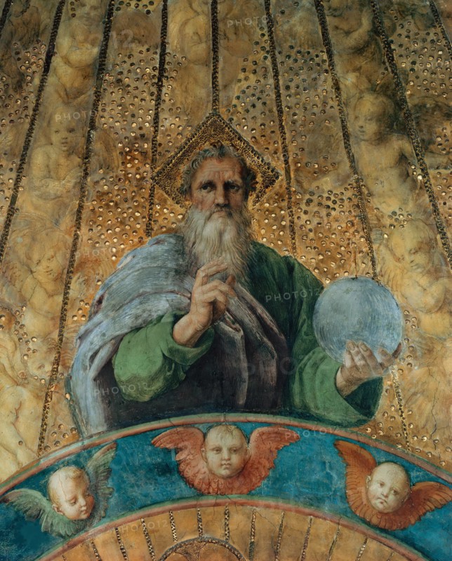 Disputa. Detail: God the Father. (Fresco in Stanza della Segnatura), ca 1510-1511. Creator: Raphael (Raffaello Sanzio da Urbino) (1483-1520).