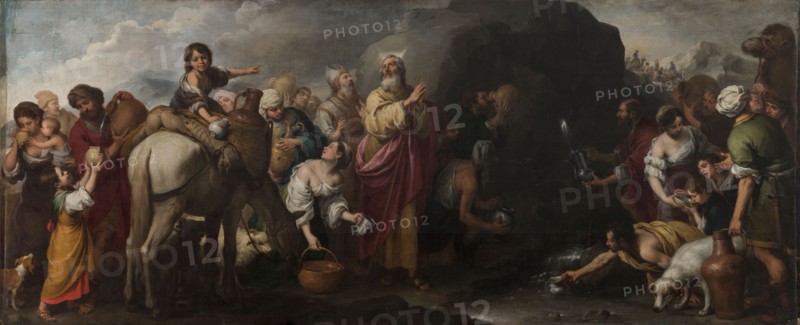 Moses Striking Water from the Rock, 1667-1670. Creator: Murillo, Bartolomé Estebàn (1617-1682).