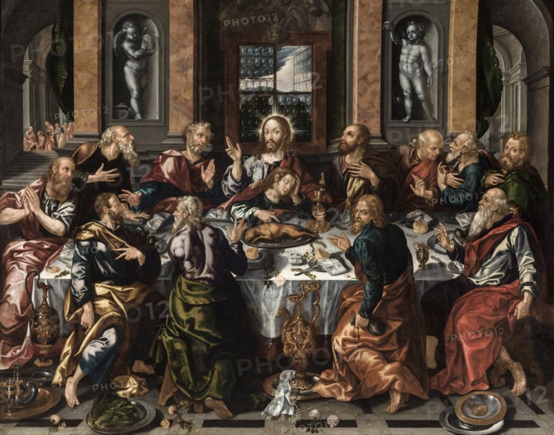 The Last Supper, ca 1588. Creator: Vázquez, Alonso (c. 1540-1608).