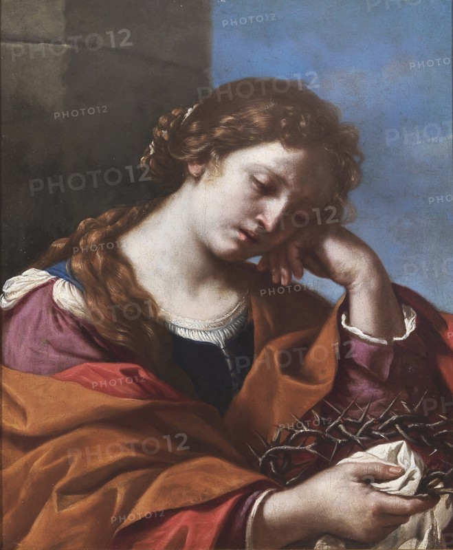 Mary Magdalene with the Crown of Thorns, 1632. Creator: Guercino (1591-1666).