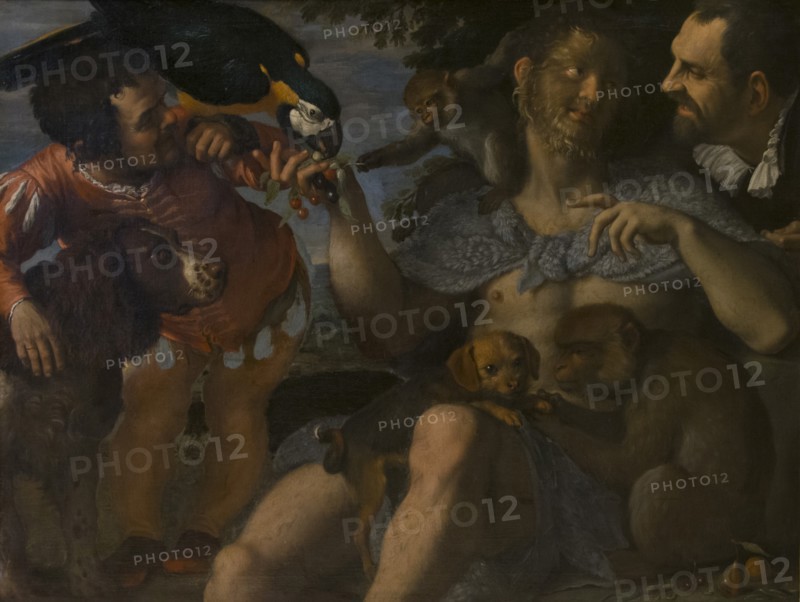 Arrigo Peloso, Pietro Matto and Amon Nano, c. 1598. Creator: Carracci, Agostino (1557-1602).