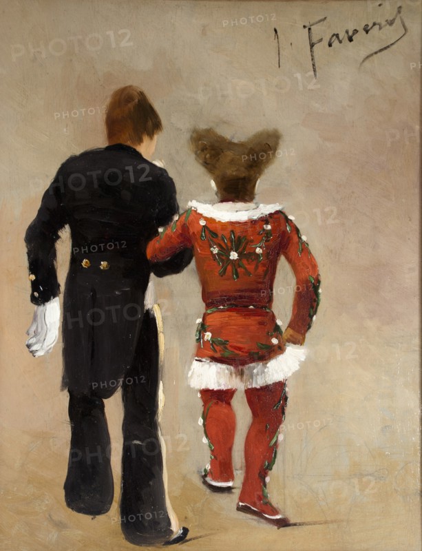 Two clowns, ca 1885. Creator: Faverot, Joseph (1862-1915).