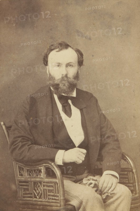 Portrait of Gustave Moreau (1826-1898), 1874. Creator: Romilly, Éliza de (active second Half of 19th cen.).