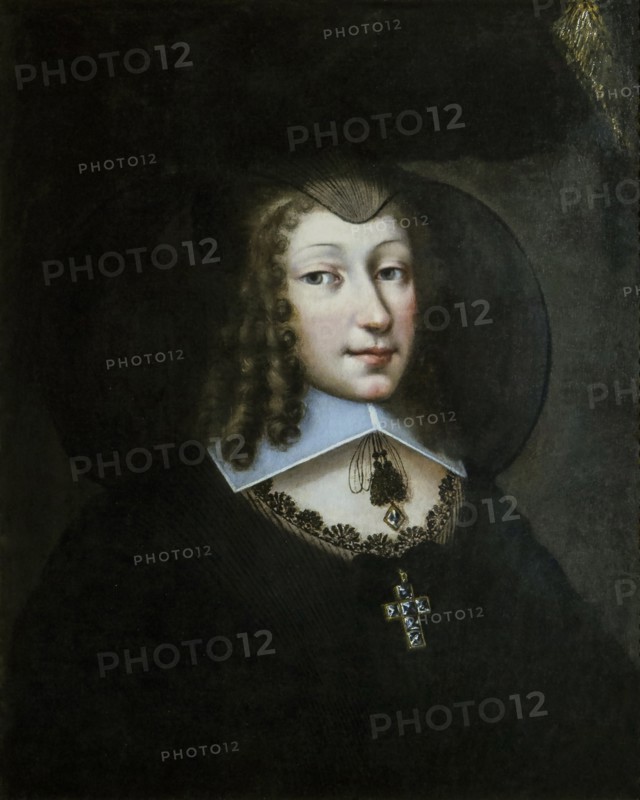 Christine Marie of France (1606-1663), Duchess of Savoy in widow's dress, 1638-1640. Creator: Torret, Philibert (c. 1600-1669).