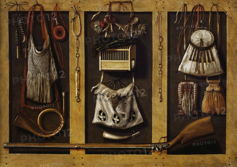 Still-Life with Hunting Equipment, c. 1660. Creator: Leemans, Johannes, (Workshop)  .
