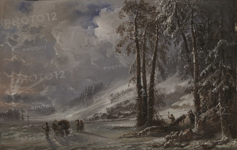 Forest at the foot of the Ural Mountains, 1872. Creator: Bossoli, Carlo (1815-1884).