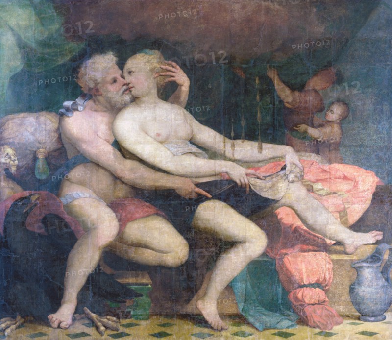 Jupiter and Danae, ca 1533-1534. Creator: Perino del Vaga (1501-1547).