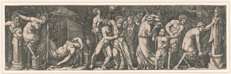Bacchanalia, ca 1510-1511. Creator: Raimondi, Marcantonio (c. 1480-c. 1534).
