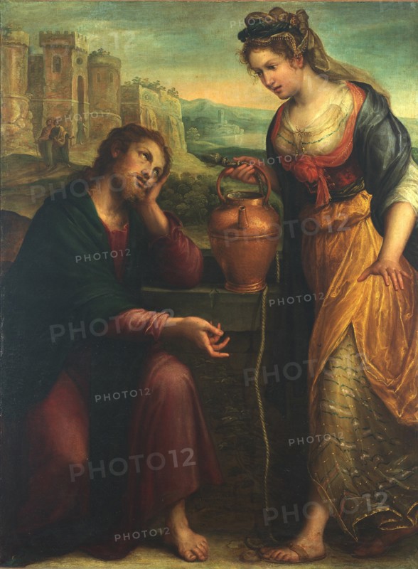 Christ and the Samaritan Woman, 1607. Creator: Fontana, Lavinia (1552-1614).