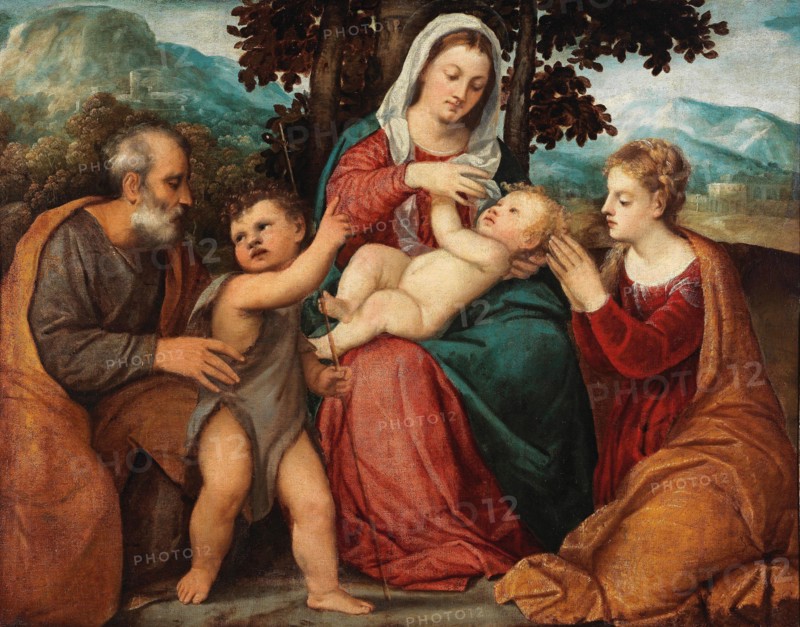 Holy Family with Saint John the Baptist and Saint Catherine. Creator: Veronese (de' Pitati), Bonifacio (1487-1553).