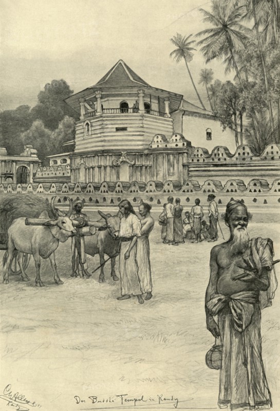 The Temple of the Tooth, Kandy, Ceylon, 1898. Creator: Christian Wilhelm Allers.