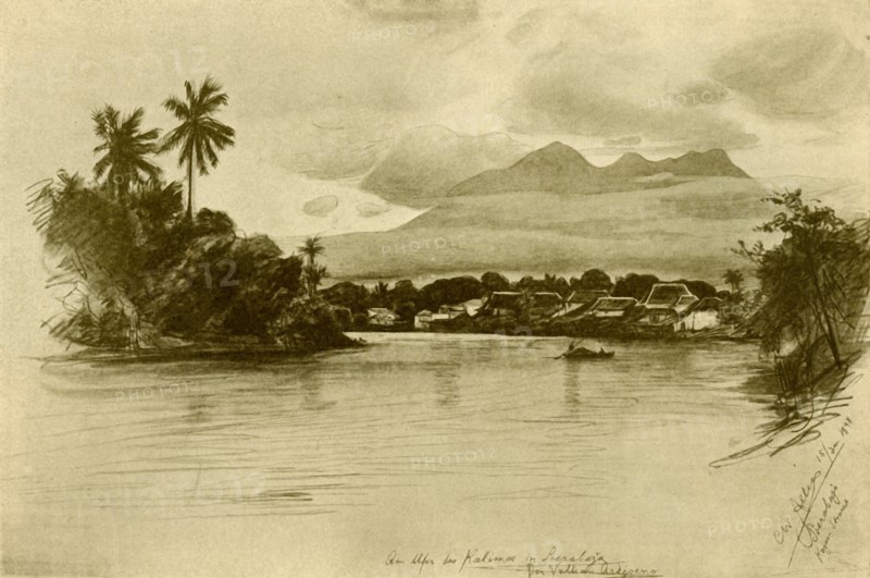 Kali Mas River, Surubaya, Java, 1898. Creator: Christian Wilhelm Allers.