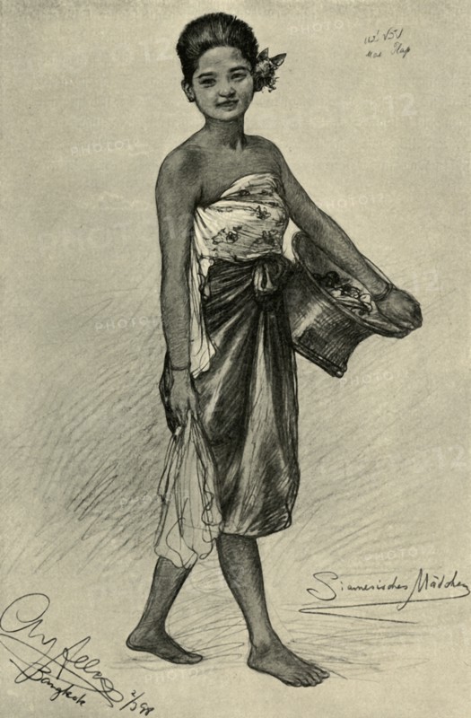 Siamese girl, Bangkok, 1898. Creator: Christian Wilhelm Allers.