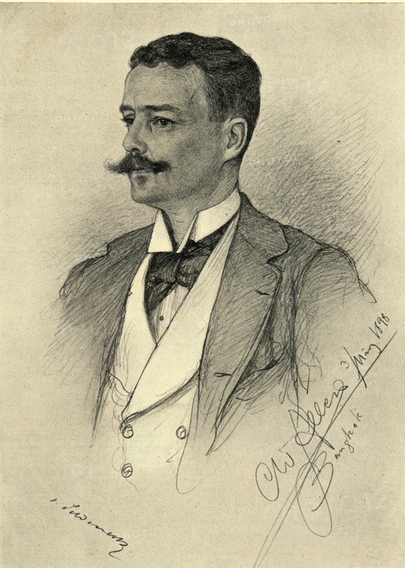 Portrait of a man, Bangkok, 1898.  Creator: Christian Wilhelm Allers.