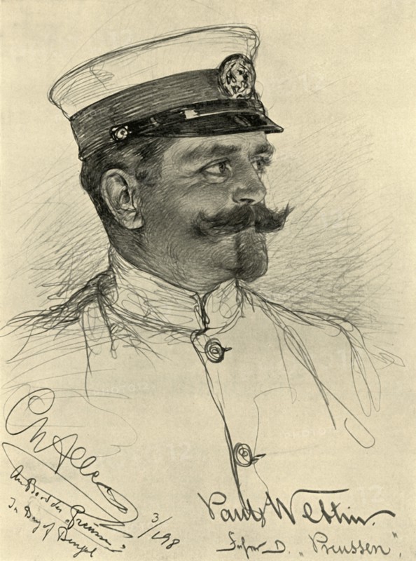 Paul Wettin - crew member on the 'Preussen', Bay of Bengal, 1898. Creator: Christian Wilhelm Allers.