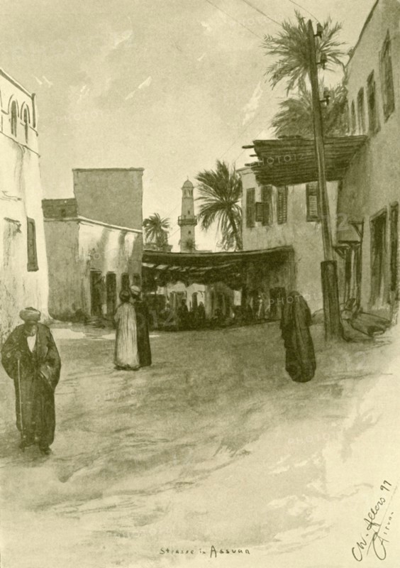 Street in Aswan, Egypt, 1898. Creator: Christian Wilhelm Allers.