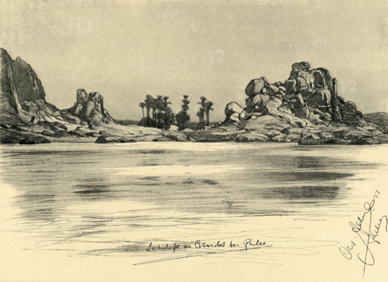 First Cataract near the Island of Philae on the River Nile, Egypt, 1898.  Creator: Christian Wilhelm Allers.