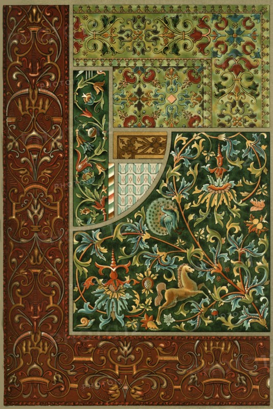 German Renaissance embroidery, (1898). Creator: Unknown.