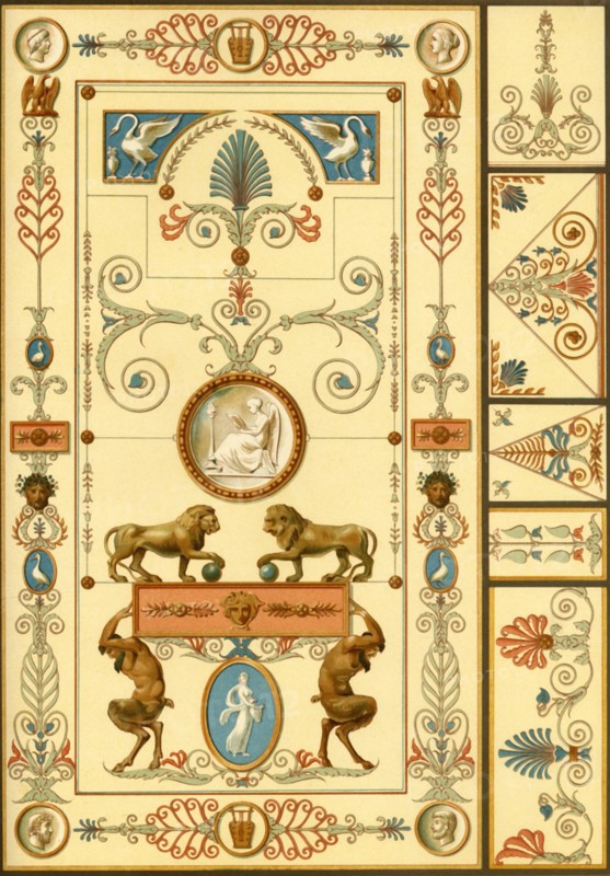 Wall painting and ceiling decoration, Germany, early 19th century, (1898). Creator: Unknown.