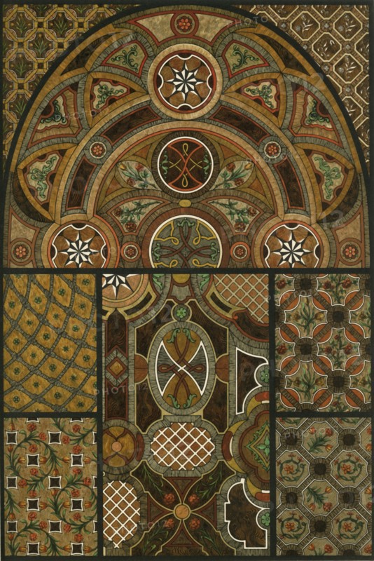 Mosaic floors, Germany, 18th century, (1898).  Creator: Unknown.