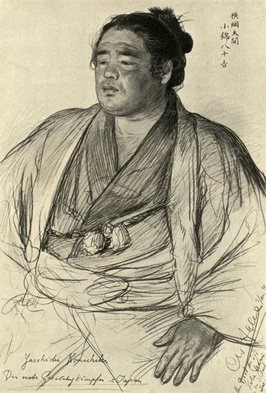 Konishiki Yasokichi, 1898. Creator: Christian Wilhelm Allers.