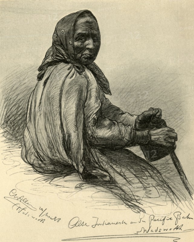 Elderly Native American woman, Wadsworth, Nevada, USA, 1898.  Creator: Christian Wilhelm Allers.