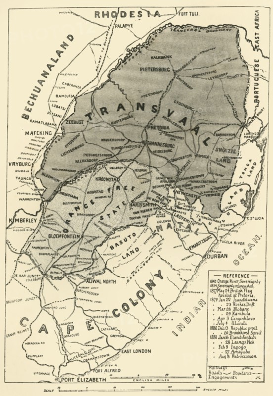 'Map of the Boer Republics', 1900. Creator: Unknown.