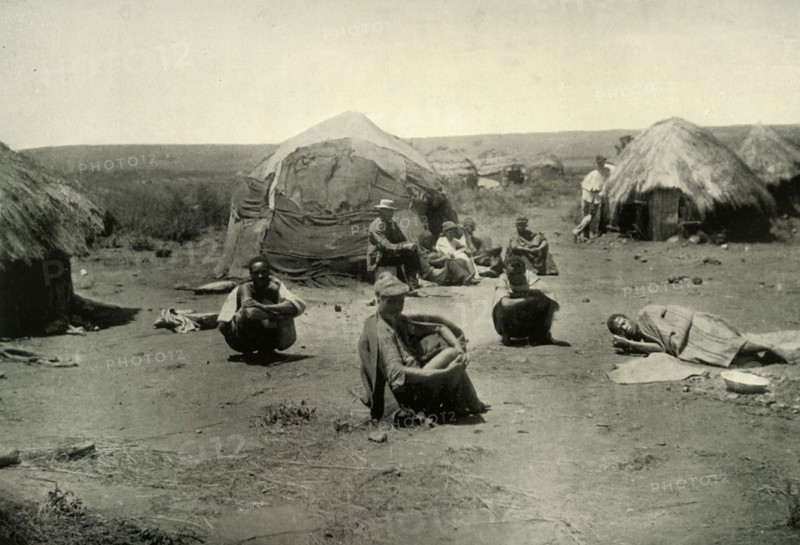 'A Kaffir Kraal in the Transvaal', 1900. Creator: George Washington Wilson.