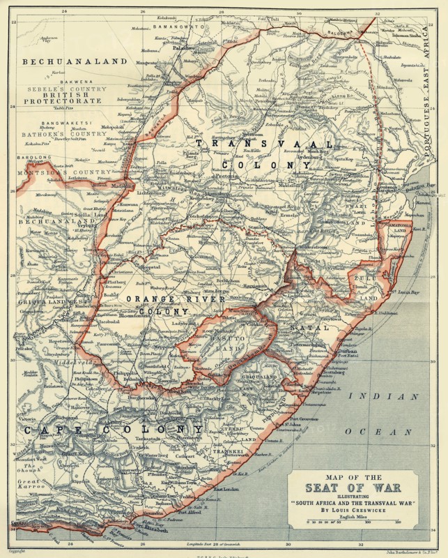 'Map of the Seat of War', 1900. Creator: Unknown.