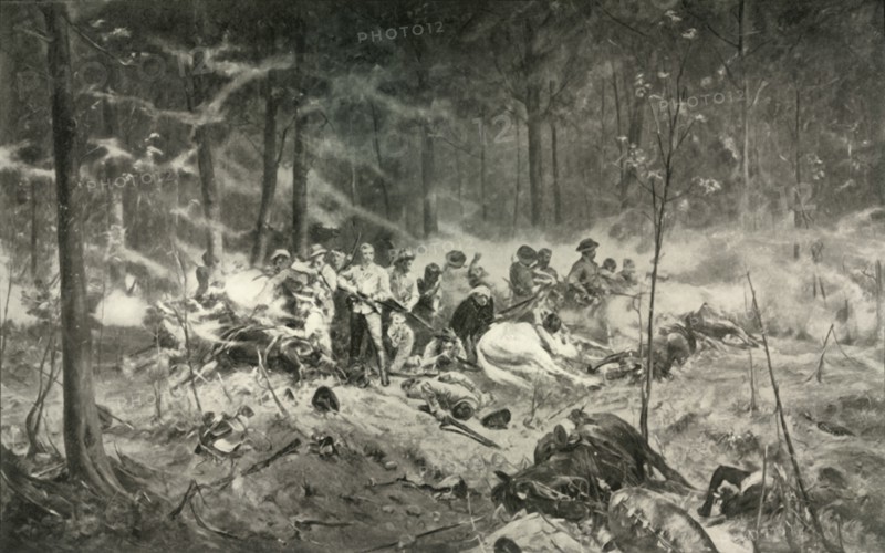 To The Memory of Brave Men. The Last Stand of Major Wilson on the Shanghai River, 1893, 1900. Creator: Allan Stewart.