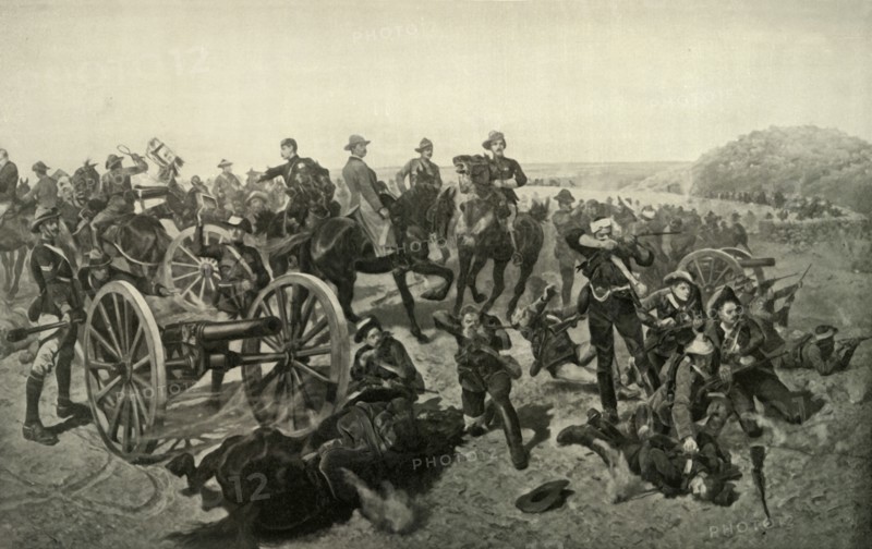 'Jameson's Last Stand - the Battle of Doornkop, 2nd January 1896', 1900. Creator: Richard Caton Woodville II.