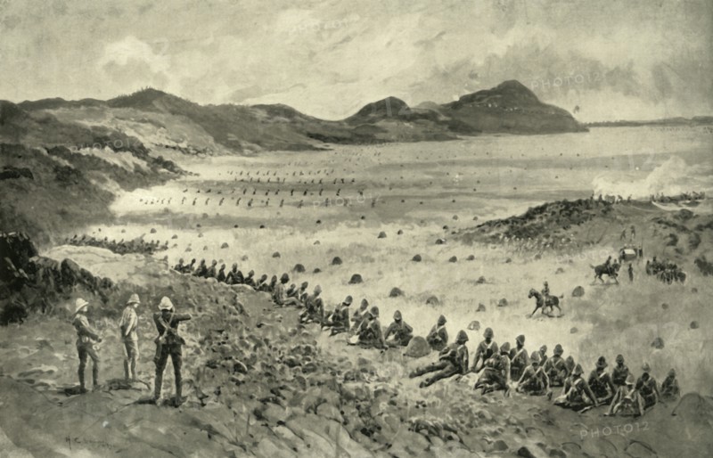 'Colonel Pilcher's Attack on Sunnyside Kopje', 1900.  Creator: HC Seppings Wright.