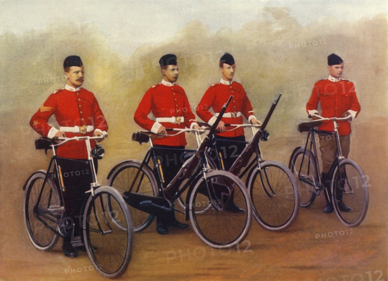 'Cyclists - Lancashire Fusiliers', 1900. Creator: Gregory & Co.