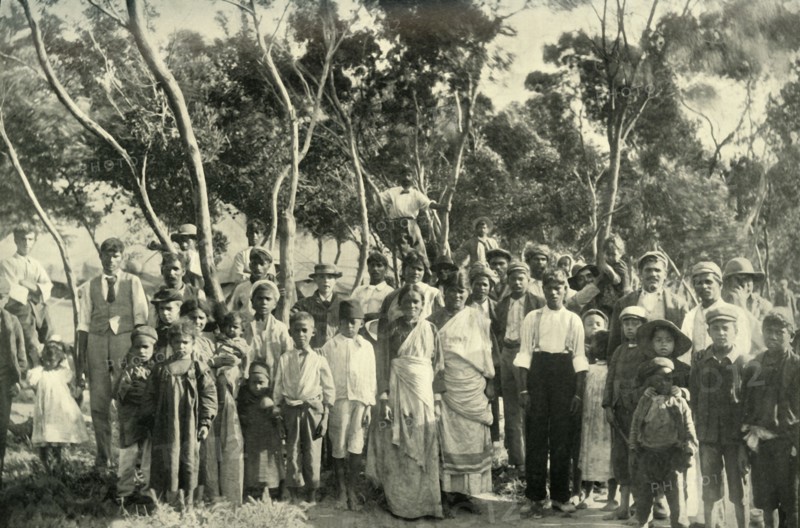 'Hindoo Refugees from the Transvaal in Camp at Cape Town', 1900. Creator: Alf S Hosking.