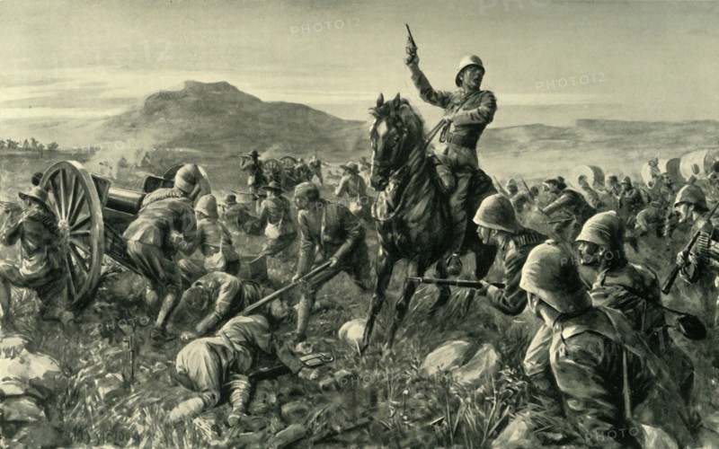 'Lord Methuen Rallying His Broken Forces at Tweebosch', 1902. Creator: Charles Mills Sheldon.