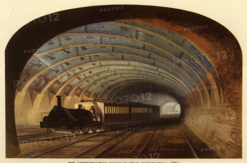 'The Metropolitan Railway near Paddington, 1863', 1945. Creator: Unknown.