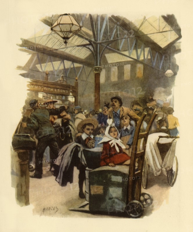 'Cannon Street Station, c. 1900', (1945).  Creator: Marcus.
