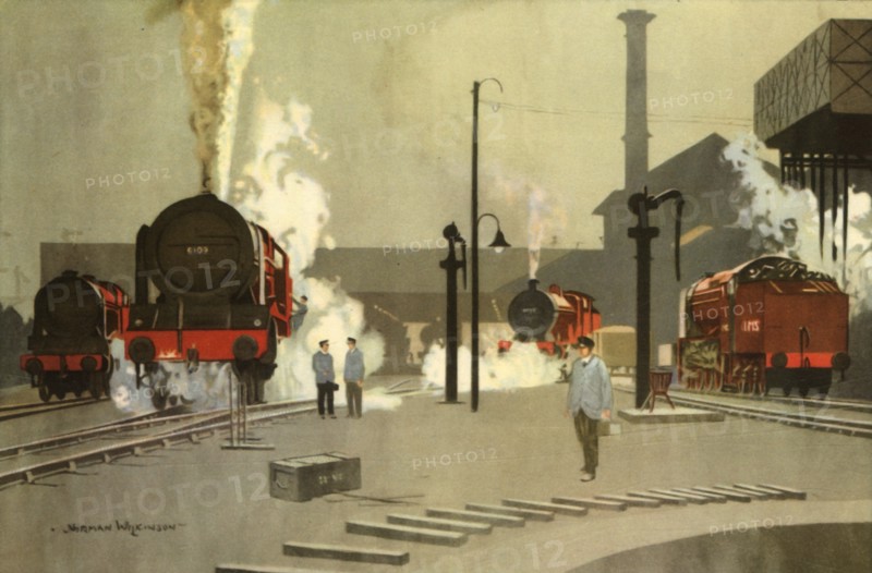 'Camden Town Engine Sheds, c. 1935', (1945).  Creator: Norman Wilkinson.