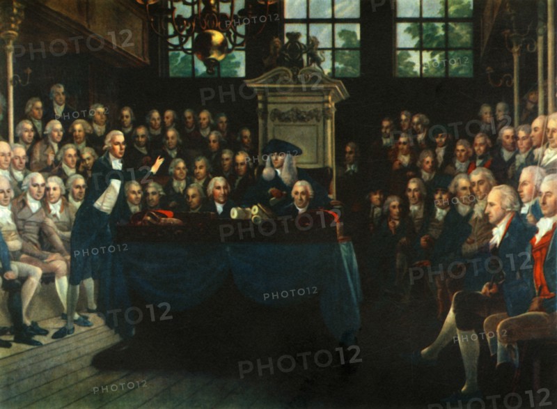 'William Pitt, the Younger, Addressing the Commons', 1793, (1947).  Creator: Anton Hickel.