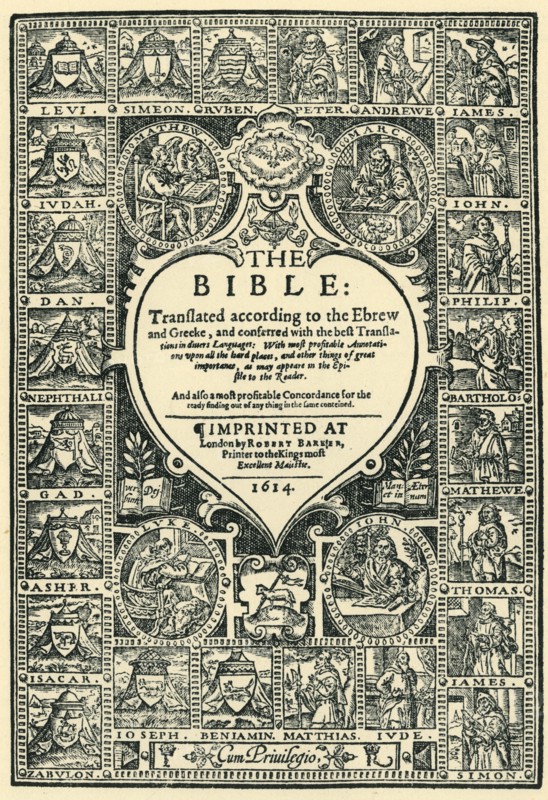 'Title Page of the Geneva Bible', 1614, (1943).  Creator: Unknown.