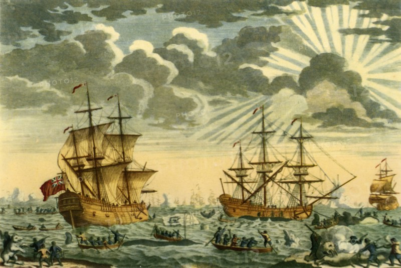 'Whale or Greenland Fishery', 1720, (1946).  Creator: Elisha Kirkall.