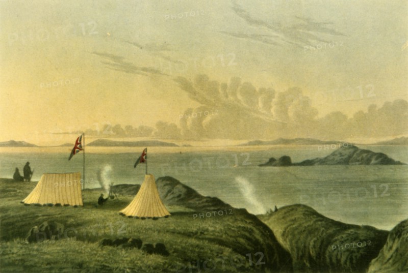 'View of the Arctic Sea from the Mouth of the Copper Mine River, Midnight, July 1821', (1946).  Creator: Unknown.