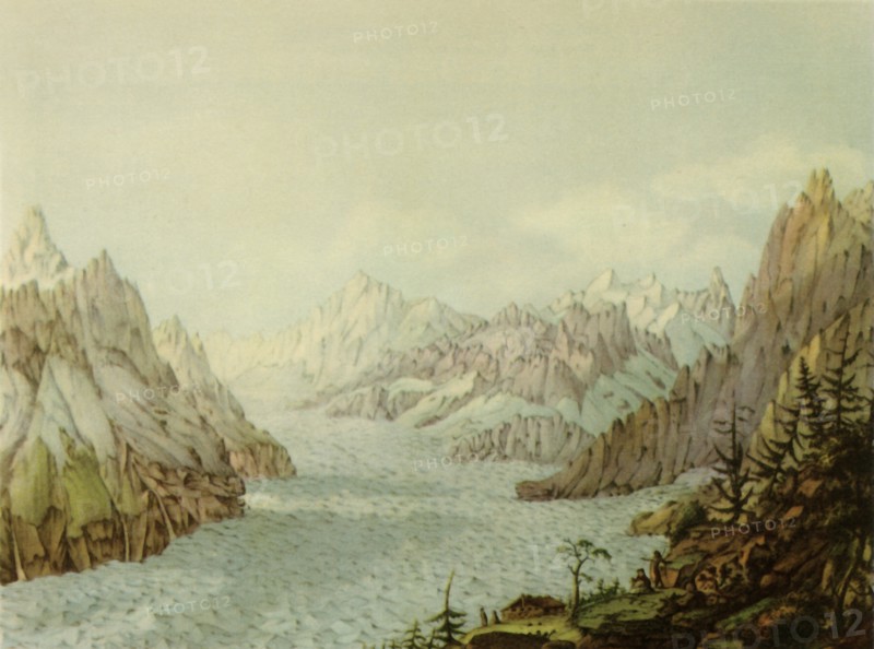'The Mer de Glace or Glacier des Bois', 1787, (1946).  Creator: Jean François Albanis de Beaumont.