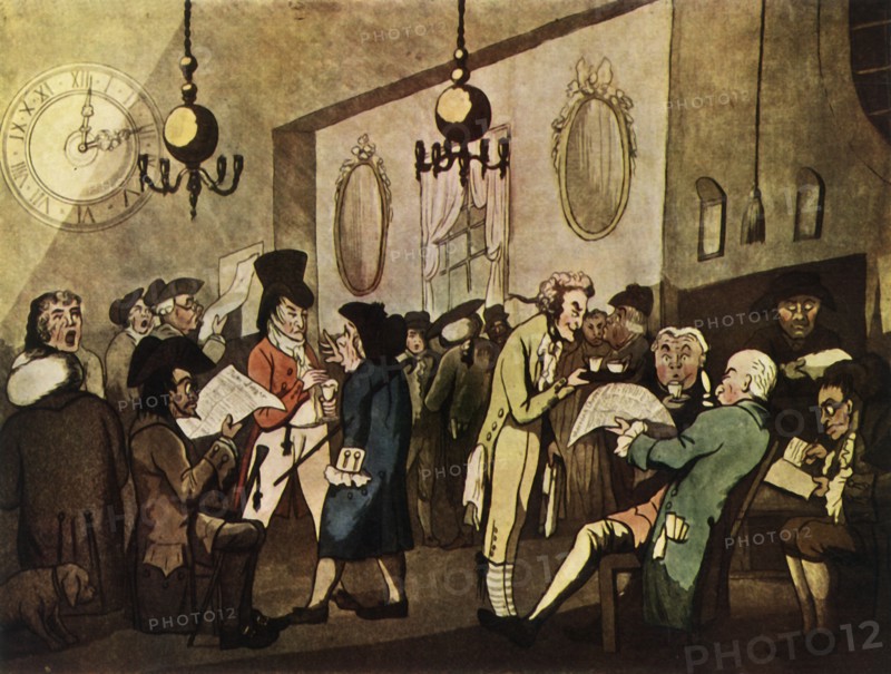 'Lloyd's Coffee House, London', 1798, (1947).  Creator: William Holland.