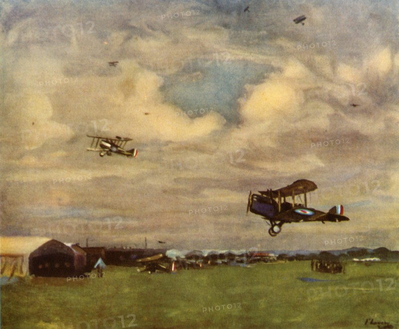 'An Aerodrome in 1918', (1944).  Creator: Sir John Lavery.