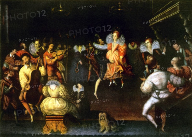 'Queen Elizabeth Dancing with the Earl of Leicester', 1581, (1942).  Creator: Unknown.