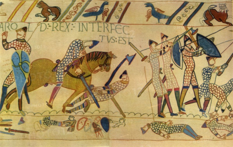 The death of Harold at the Battle of Hastings, 1066, (1944). Creator: Unknown.