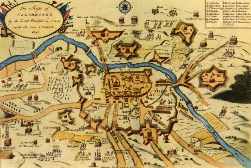 'The Siege of Colchester by the Parliament Forces..., 1648', (1944).  Creator: W Keymer.