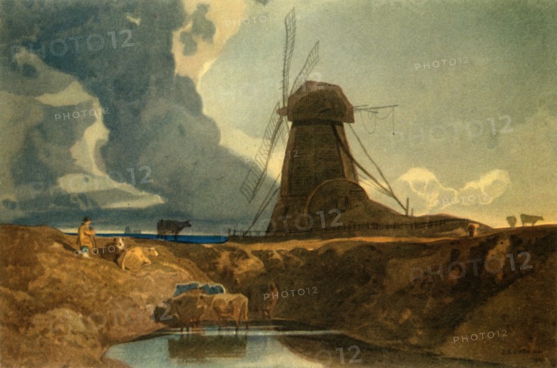 'Draining Mill, Lincolnshire', 1810, (1947).  Creator: John Sell Cotman.